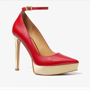 Michael Kors Xenia Leather Platform Pump size 9 Either Red or Black pair
